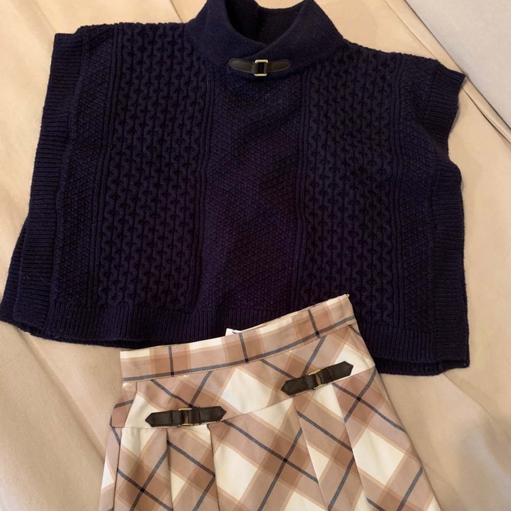 NWT Janie and Jack sweater cape and skirt size 3